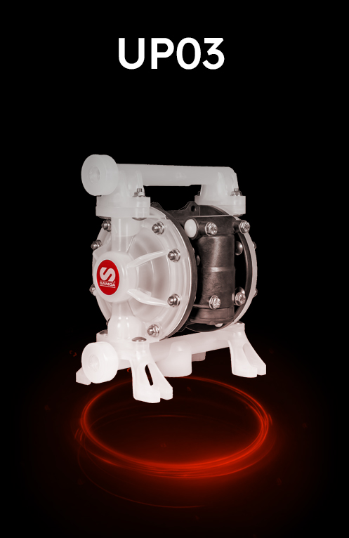 BOMBA NEUMÁTICA DE DOBLE MEMBRANA 3/8", UP03, SERIE PIVOT