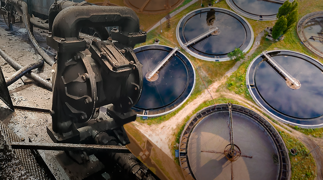 AODD Pump Pivot Series in wastewater treatment