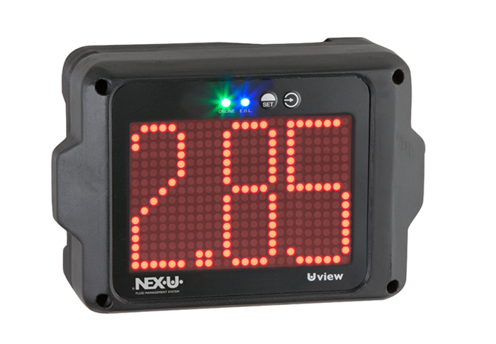 U·view display LED remoto de alta visibilidad para monitorización de volúmenes de dispensación de fluidos