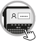 Sistema de inicio de sesión con el teclado U·dat mediante un código PIN.