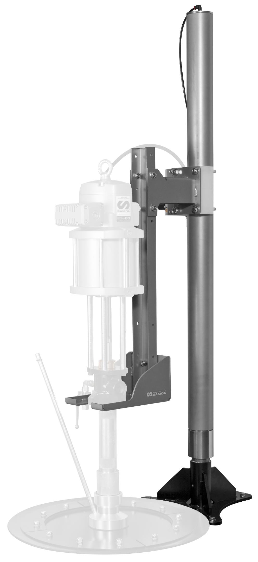 SINGLE POST AIR OPERATED PUMP HOIST FOR INK PISTON PUMPS, 200 KG DRUMS