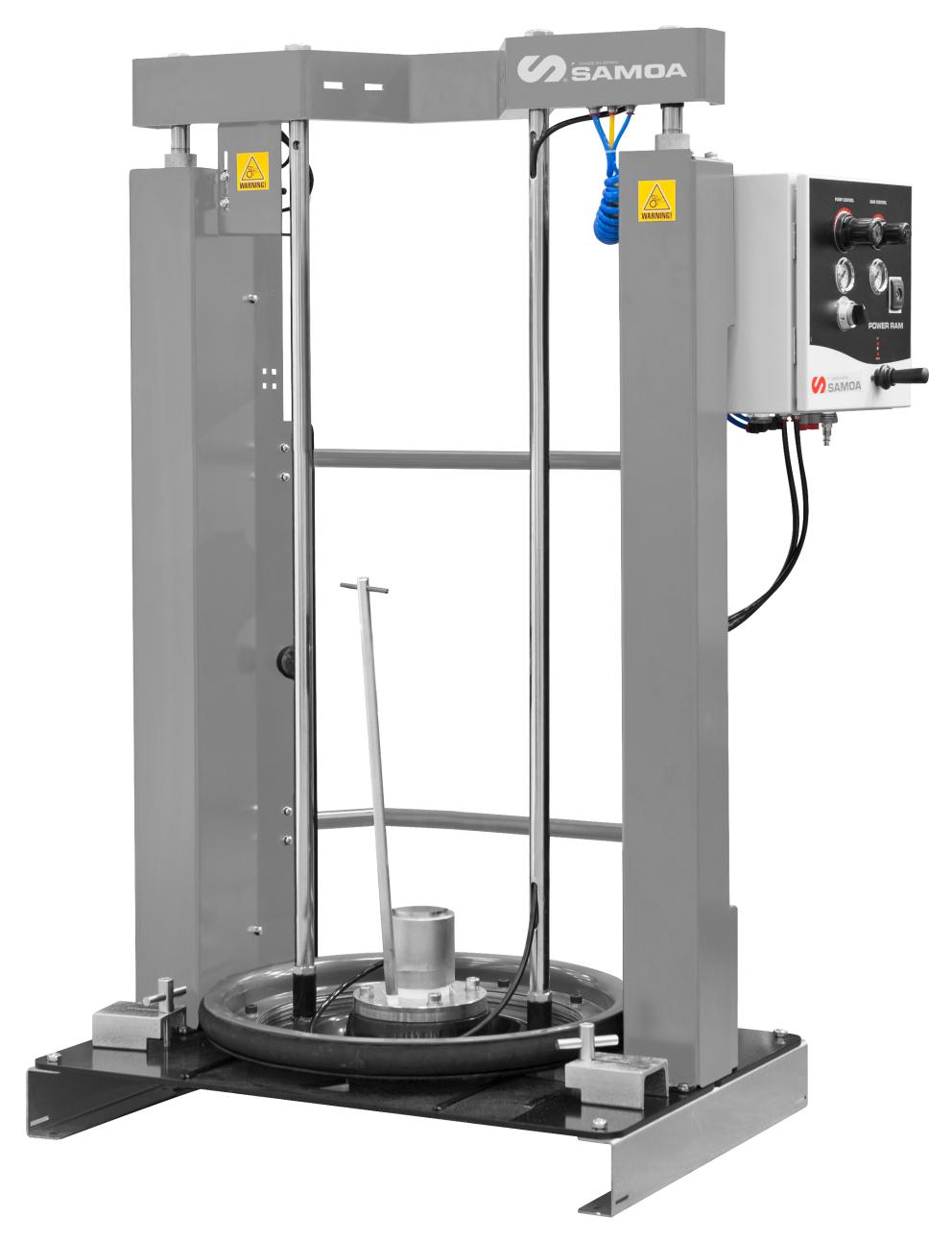 DOUBLE POST AIR OPERATED PUMP HOIST WITH INDUCTOR FOR INK PISTON PUMPS, 200 KG DRUMS (PENDING CODE)