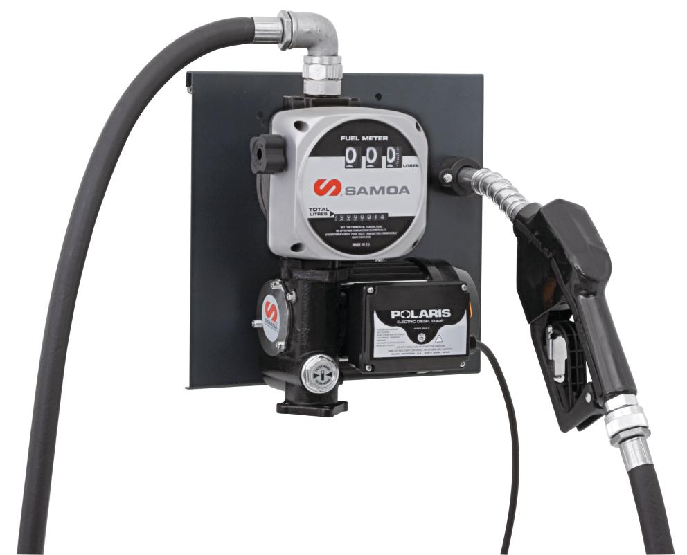230 V AC POLARIS SERIES WALL MOUNTED ELECTRIC PUMPSTATIONARY PACKAGE FOR DIESEL WITH AUTOMATIC NOZZLE AND METER, 50 L/MIN