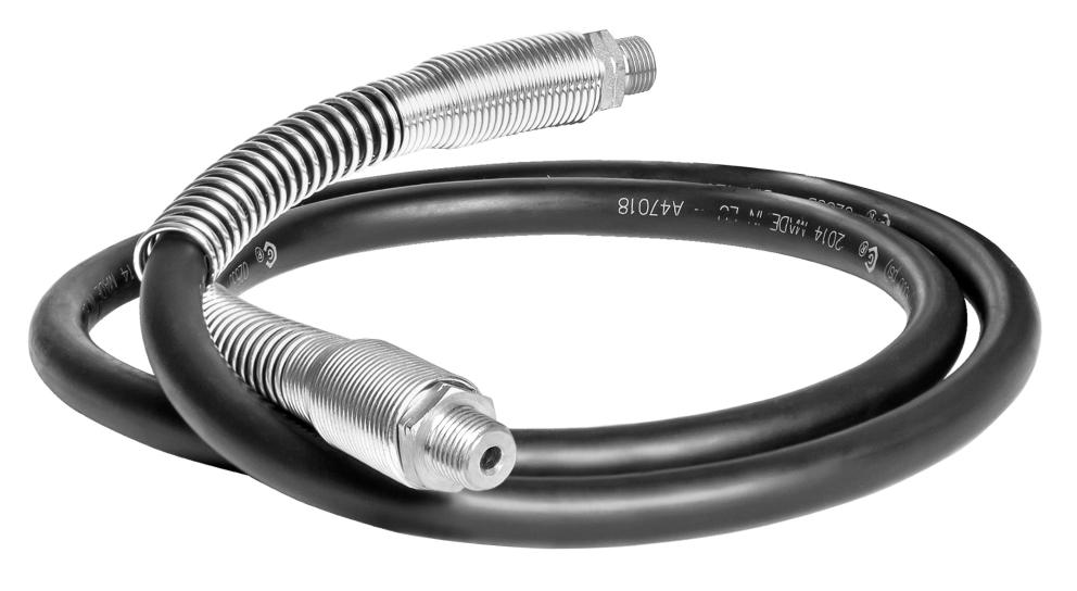 GREASE OUTLET HOSE FOR BATTERY GREASE GUNS, 1100 MM
