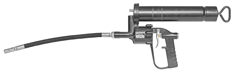 HAND HELD AIR OPERATED GREASE GUN, 500 CC, FLEXIBLE OUTLET