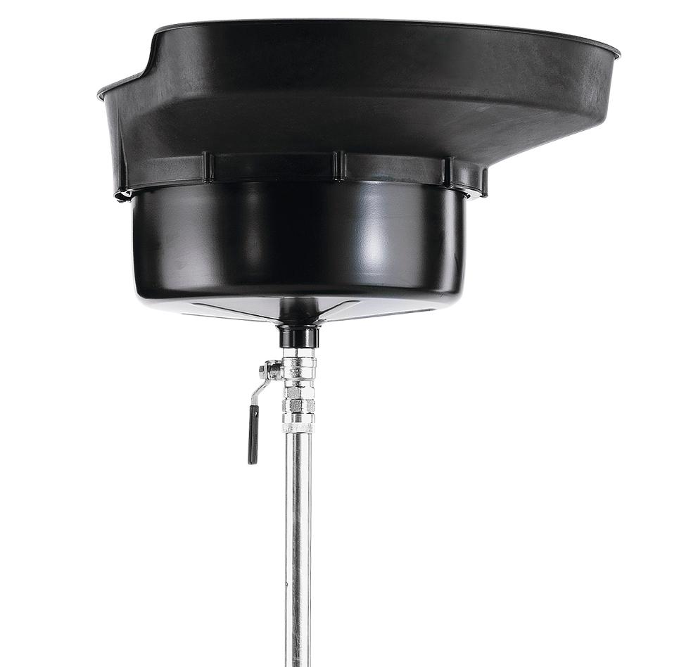 COLLECTION BOWL FOR 100 LITRES WASTE OIL RECEIVERS WITH OVERSIZED EXTENSION AND ANTI-SPLASH GRID