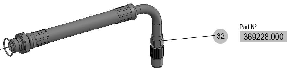 FLEXIBLE OUTLET WITH 90º ANGLE NOZZLE WITHAUTOMATIC NON-DRIP TIP