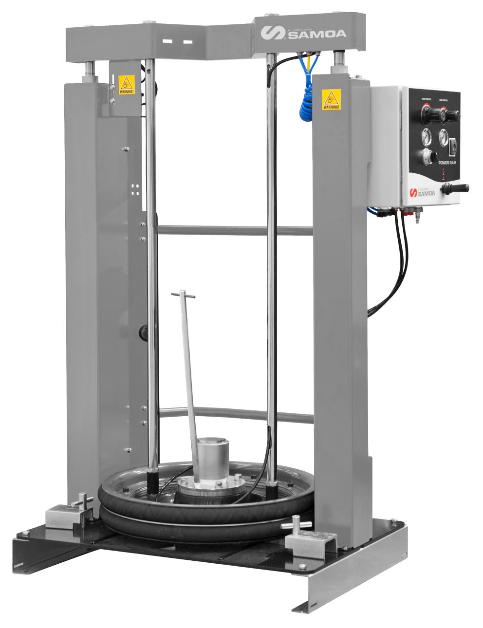 DOUBLE POST AIR OPERATED PUMP HOIST WITH INDUCTOR FOR INK PISTON PUMPS, 200 KG DRUMS