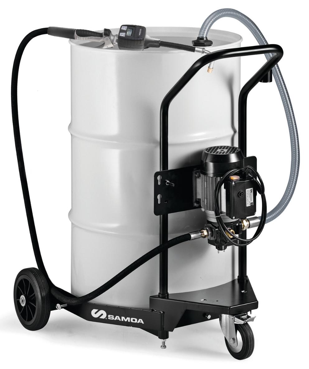 230 V FLOWSTAR SERIES MOBILE ELECTRIC PUMP PACKAGE FOR OIL WITH METERED CONTROL GUN, 205 L DRUMS, 10 L/MIN