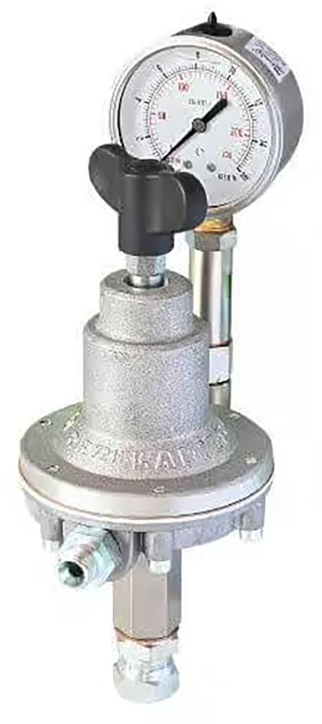REGULADOR  DE BAJA PRESIÓN INOX, MANUAL CON MANÓMETRO 0-14 BAR (27
l/min) ENTRADA DE LUIDO: 3/8 quot; BSPP(F) SALIDA DE FLUIDO: 1/4 quot;
BSPP (M), MEMBRANAS PTFE,  PRESION DE ENTRADA MÁXIMA: 20 BAR