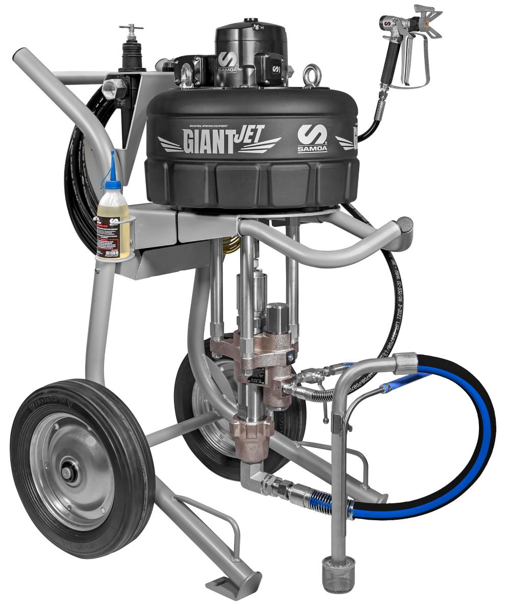 GIANT-JET 50:1 HEAVY DUTY  ON Trolley + LINE FILTER+SUCTIONHOSE+ACCESORIES (HOSE: Ø 3/8