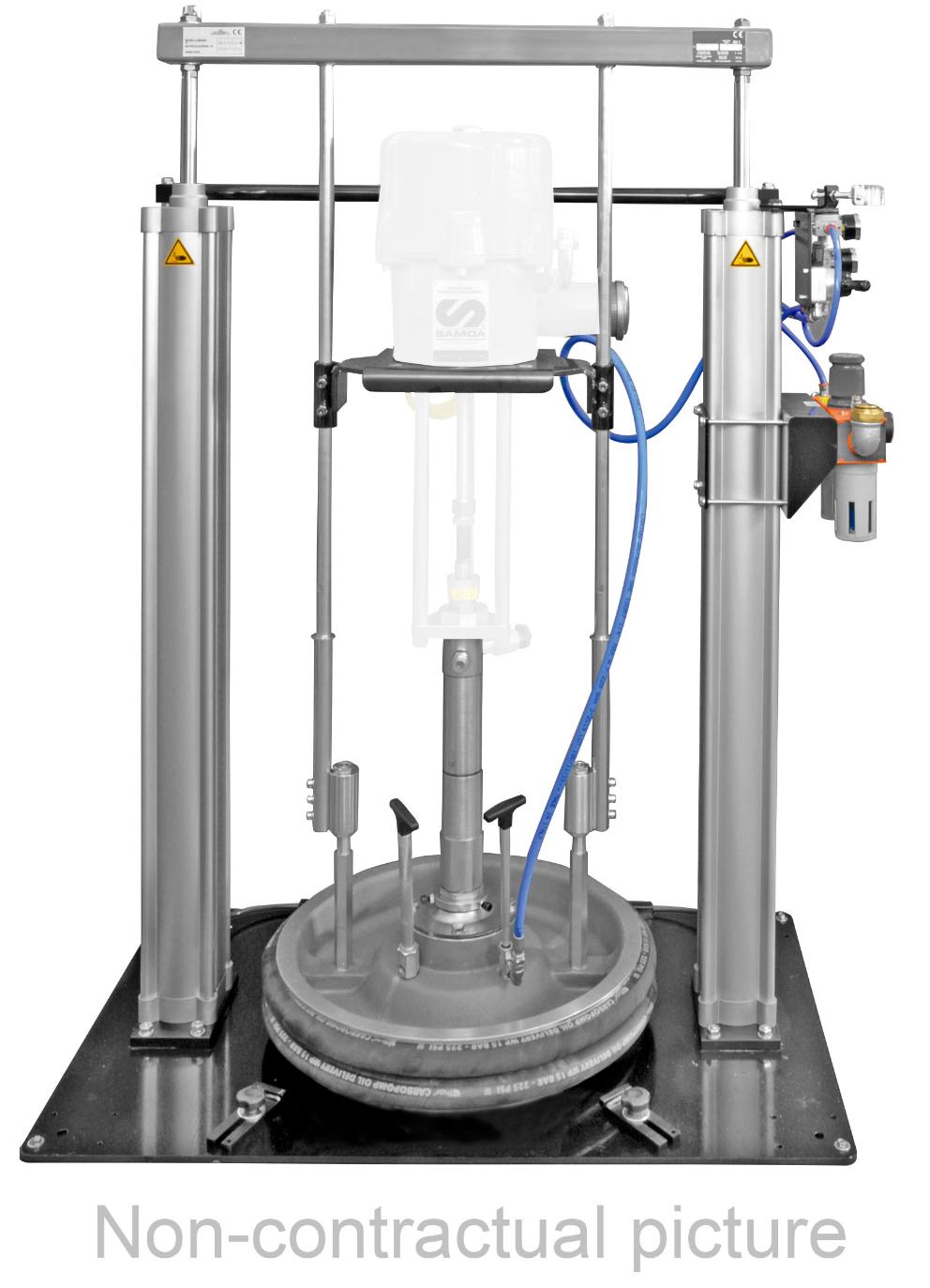 DOUBLE POST RAM FOR 200 L DRUMS (ALTURA: 1560mm CERRADO/2660mm ABIERTOCONEXIÓN: 1