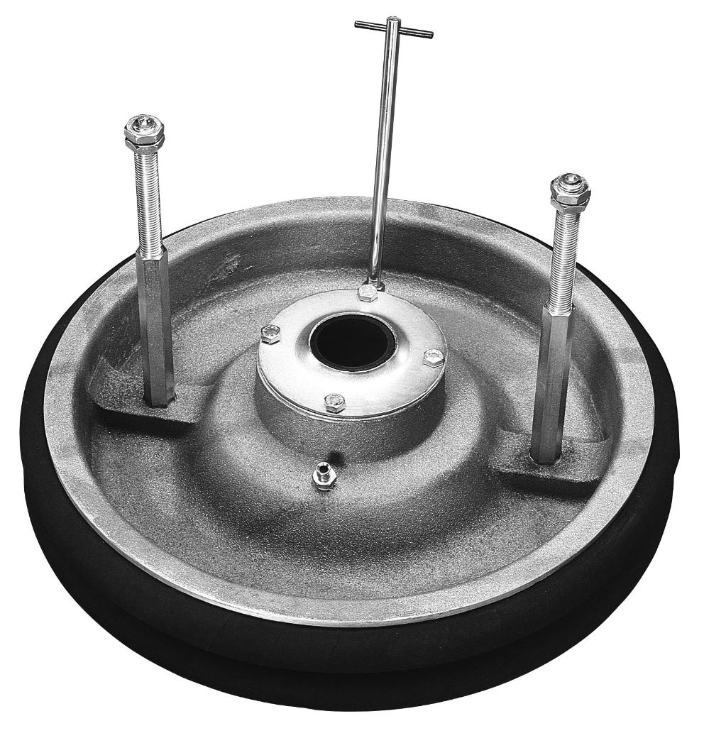 ALUMINIUM FOLLOWER PLATE FOR 200L DRUMS, DOUBLE EPDM SEALS (SIRIO
22:1-33:1/OMEGA 28:1-40:1/NOVA 55:1)