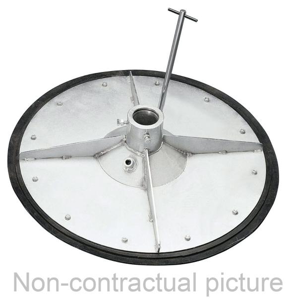 PLATO SEGUIDOR EN ALUMINIO PARA BIDONES 200L JUNTA NBR (VEGA 13:1/GHIBLI
26:1/SIRIO 60:1)