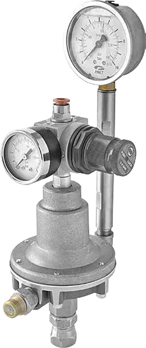REGULADOR  DE BAJA PRESIÓN INOX, MANUAL 0-6 BAR (14 l/min) ENTRADA DE
LUIDO: 3/8 quot; BSPP(F) SALIDA DE FLUIDO: 1/4 quot; BSPP (M), PRESION
DE ENTRADA MÁXIMA: 14 BAR