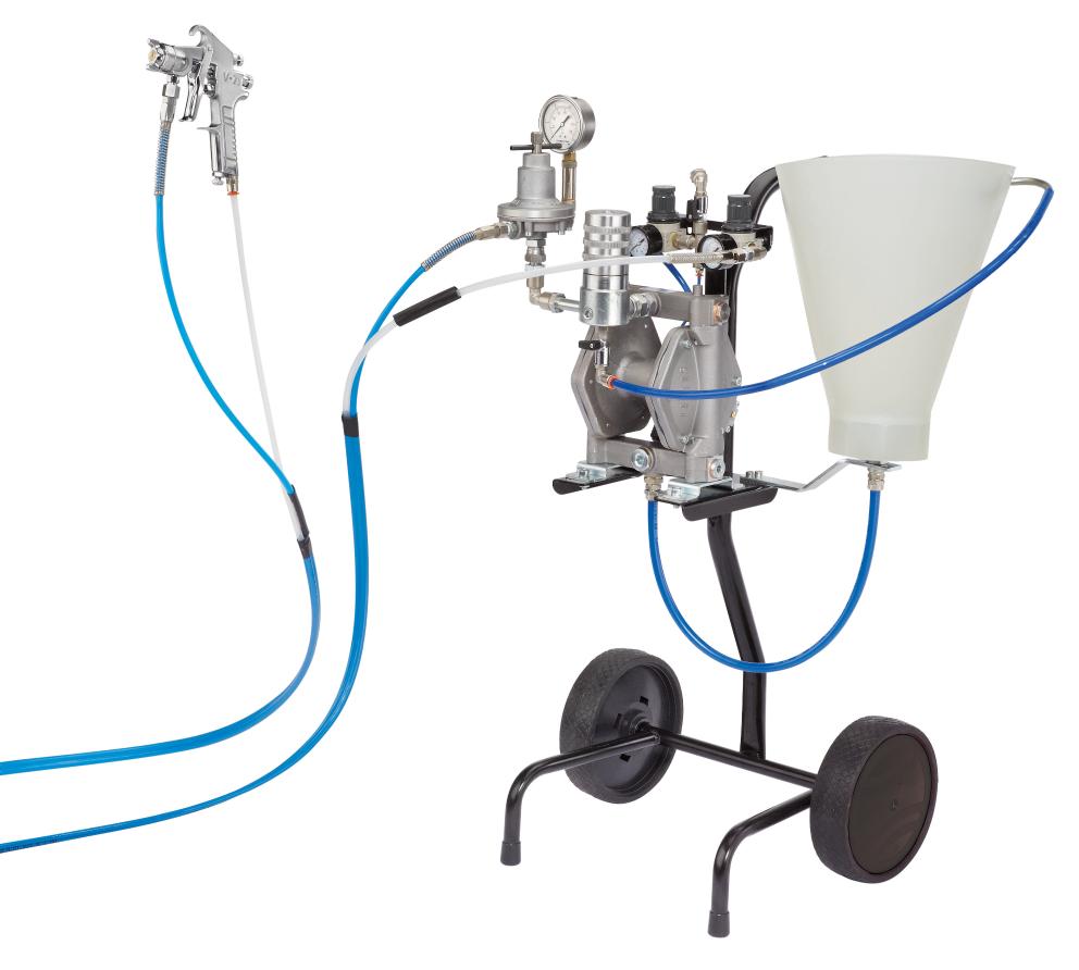 L2 ON Trolley WITH LINE FILTER, AIR REGULATOR, 6L TANK AND SPRAYING KIT(DOBLE HOSE: 7,5 m 1/4