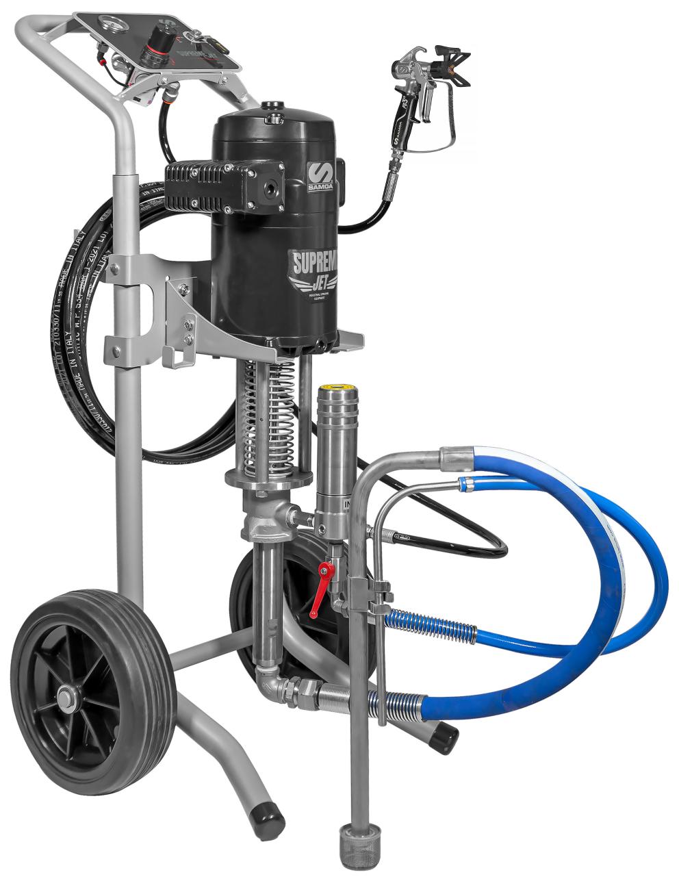 SS SUPREME-JET 33:1 AIRLESS ON Trolley + LINE FILTER + SUCTION HOSE  +ACCESORIES (HOSE: Ø 1/4