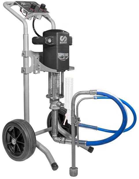 SS SUPREME-JET 35:1 AIR-CONTROLLED AIRLESS ON Trolley + SUCTION HOSE