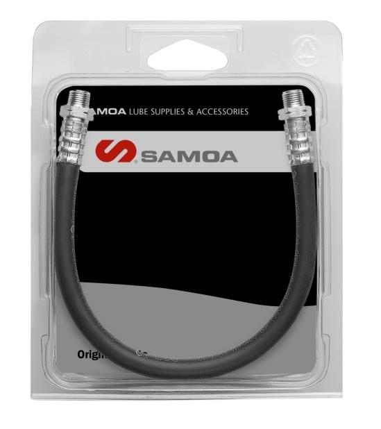 EXTENSIÓN FLEXIBLE PARA BOMBAS O EQUIPOS DE ENGRASE, POLIESTER DE 1
TRENZA, 300 MM, BLÍSTER