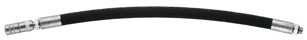 GREASE OUTLET HOSE WITH GREASE CONNECTOR, DOUBLE STEEL BRAID, 300 MM