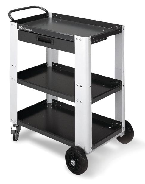 Auxiliary Furniture Trolley, Industrial, With Drawer, 880 × 610 × 930 mm
