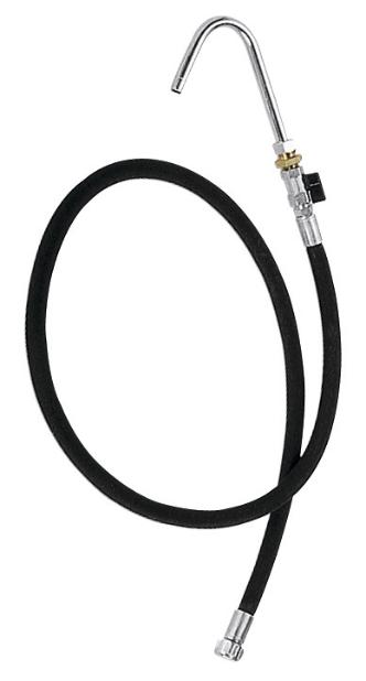DELIVERY HOSE FOR MEDIUM PRESSURE PUMPS, TRANSPARENT, 1,5 M WITH 135⁰
NOZZLE AND SHUT OFF VALVE