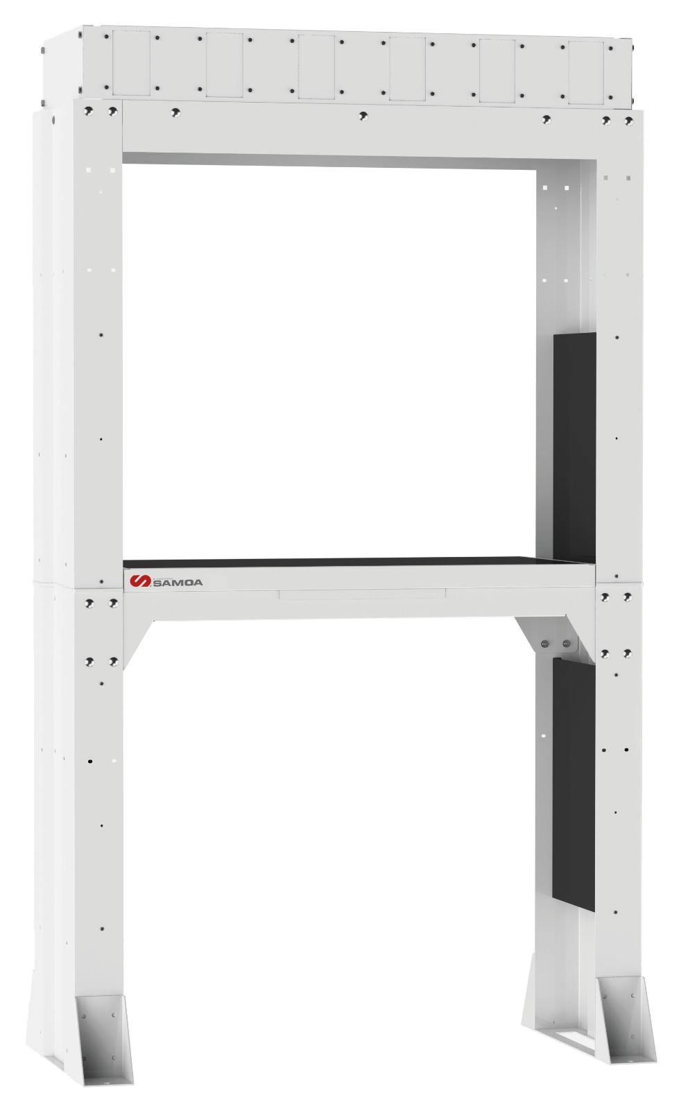 GANTRY FOR INSTALLATION OF 6 HOSE REELS WITH UPPER SUPPORT FOR METER DISPLAYS