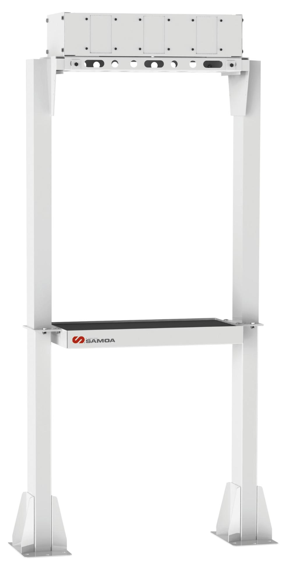 GANTRY FOR INSTALLATION OF 3 HOSE REELS WITH UPPER SUPPORT FOR METER DISPLAYS