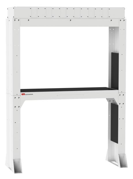 PÓRTICO PARA INSTALACIÓN DE 6 ENROLLADORES DE MANGUERA CON SOPORTE
SUPERIOR PARA DISPLAYS MEDIDORES, GRAN CAPACIDAD
