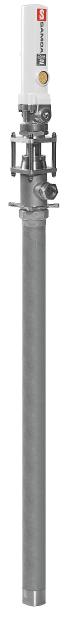 BOMBA NEUMÁTICA DE PISTON PUMPMASTER 2, PM2 - 1:1 EN ACERO INOXIDABLE
CON TUBO DE SUCCIÓN, BIDÓN 205 L (55 GAL)