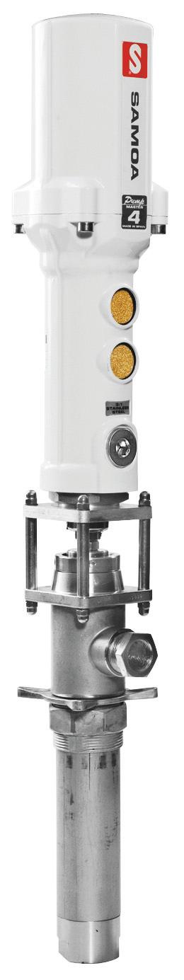 BOMBA NEUMÁTICA DE PISTON PUMPMASTER 4, PM4 - 3:1 EN ACERO INOXIDABLE, MURAL