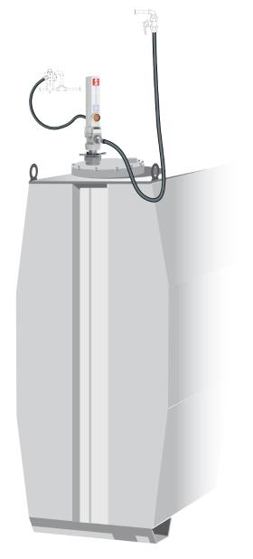 PUMPMASTER 2 - 3:1 RATIO OIL PNEUMATIC PUMP, TANK MOUNTED KIT
