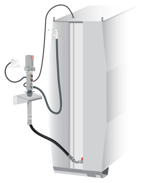 KIT DE BOMBA NEUMÁTICA PUMPMASTER 4 - 5:1 PARA ACEITE, MURAL A TOMA
INFERIOR PARA DEPÓSITOS
