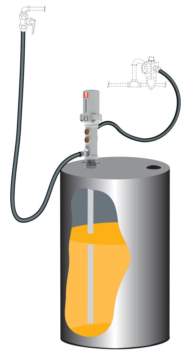 PUMPMASTER 4 - 3:1 RATIO OIL PNEUMATIC PUMP, 205 L DRUM KIT