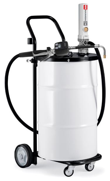 PUMPMASTER 2 - 3:1 RATIO OIL PNEUMATIC PUMP, 50 L DRUM MOBILE PACKAGE