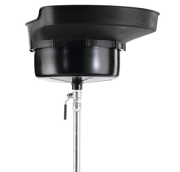 COLLECTION BOWL FOR 100 LITRES WASTE OIL RECEIVERS WITH OVERSIZED
EXTENSION AND ANTI-SPLASH GRID