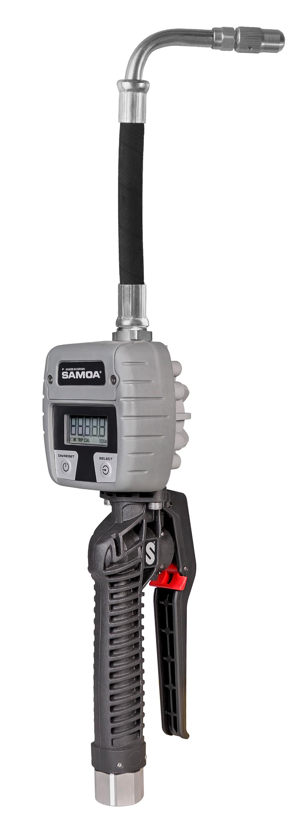DIGITAL METERED CONTROL VALVE, FV50 SERIES, 30 L/MIN, FLEXIBLE OUTLET90° TUBE, QUARTER TURN
