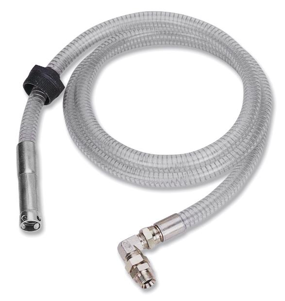 SPRING REINFORCE TRANSPARENT SUCTION HOSE WITH FOOT VALVE, 3 M,3/4
