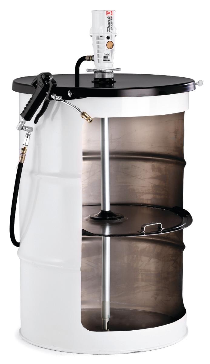 PUMPMASTER 3 - 55:1 RATIO GREASE PNEUMATIC PUMP, 185 KG DRUM STATIONARY PACKAGE