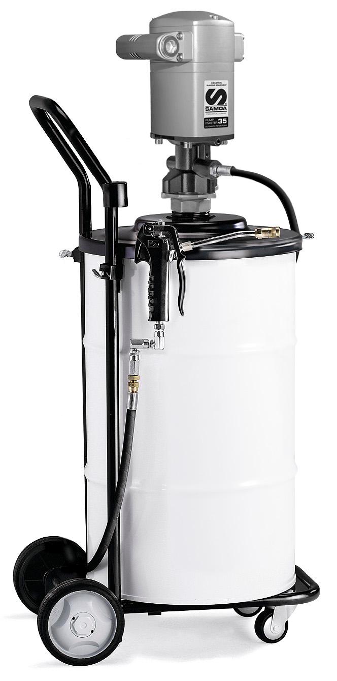 PUMPMASTER 35 - 60:1 RATIO GREASE PNEUMATIC PUMP, 50 KG DRUM MOBILEPACKAGE WITH COVER