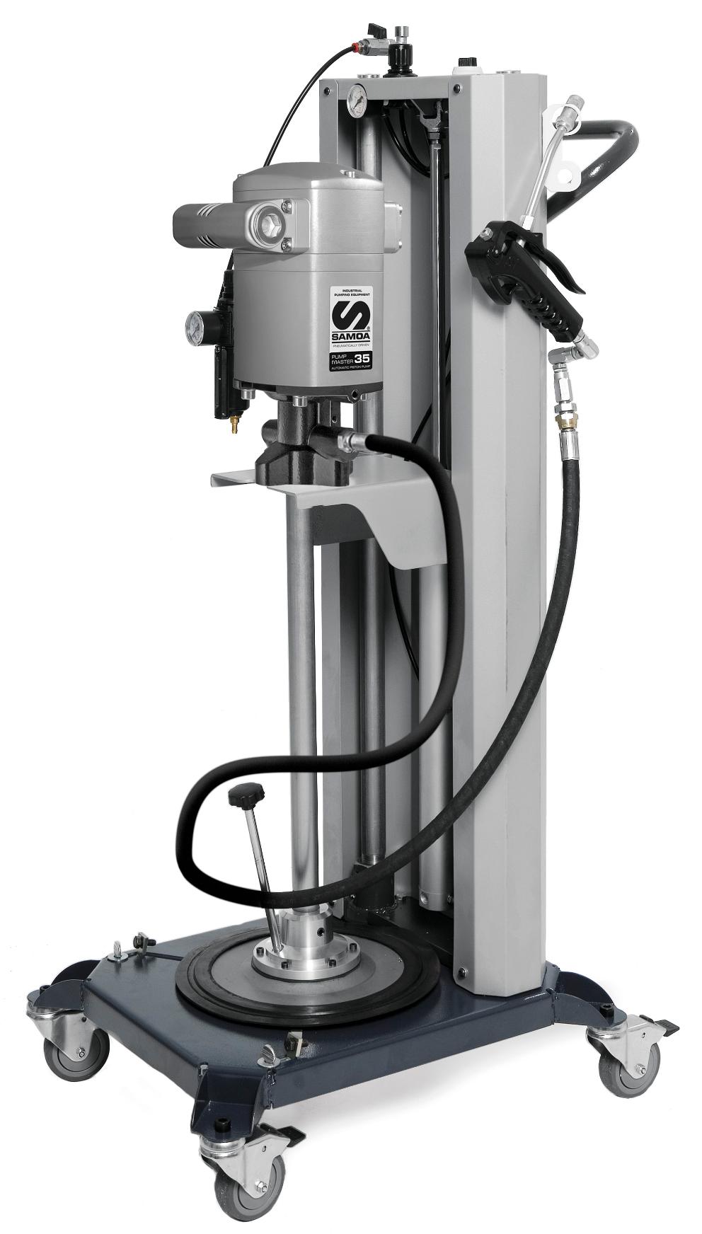 PUMPMASTER 35 - 60:1 RATIO GREASE PNEUMATIC PUMP, 12-20 KG PAILS MOBILE
EXTRUSION PACKAGE WITH GREASE GUN