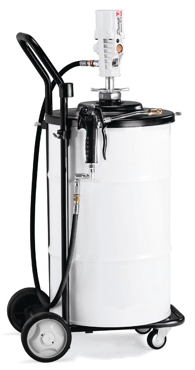 PUMPMASTER 3 - 55:1 RATIO GREASE PNEUMATIC PUMP, 50 KG DRUM MOBILE PACKAGE