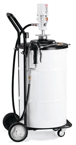 PUMPMASTER 3 - 55:1 RATIO GREASE PNEUMATIC PUMP, 50 KG DRUM MOBILE PACKAGE