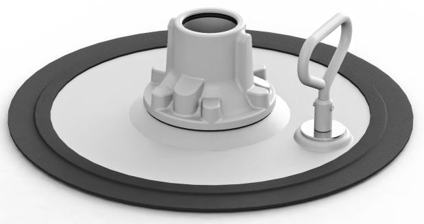HEAVY DUTY FOLLOWER PLATE, 50 KG DRUM, 330 - 370 MM