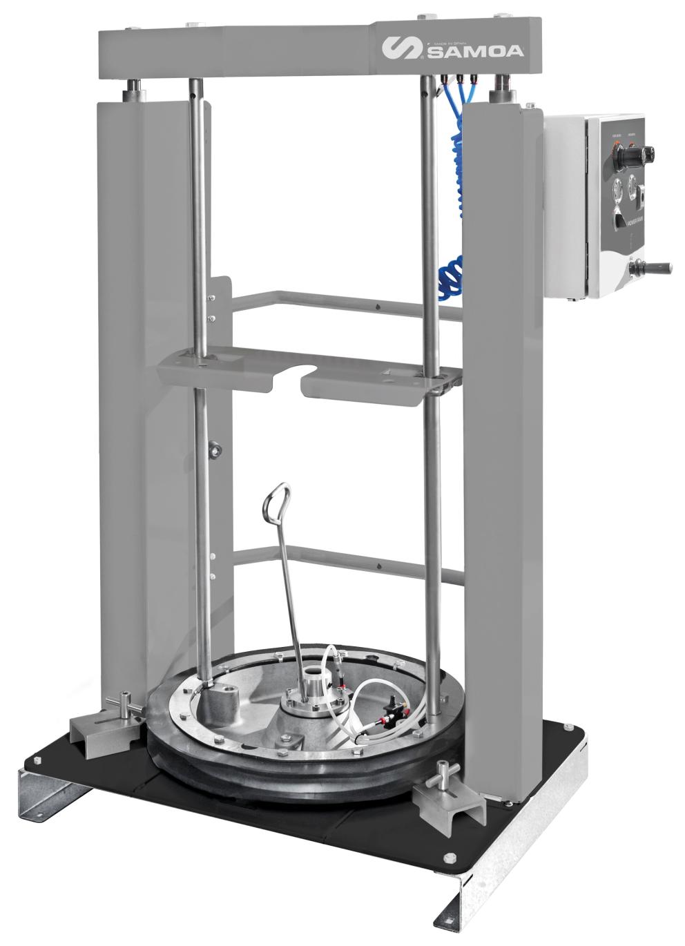 DOUBLE POST AIR OPERATED PUMP HOIST WITH INDUCTOR FOR PM60 PISTON PUMPS,
185 KG DRUMS