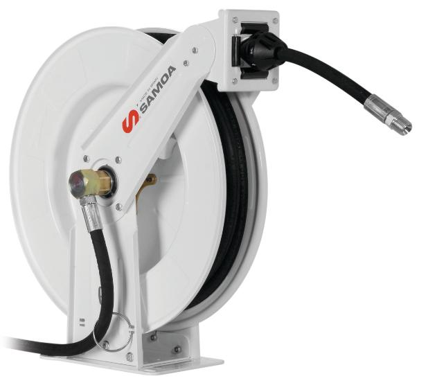 DOUBLE PEDESTAL DOUBLE ARM HOSE REEL, RM-12 SERIES, 10 M, 1/2