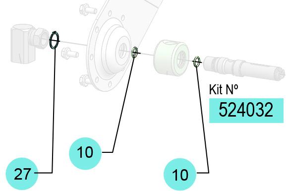 SWIVEL O-RING, 524032 CODE