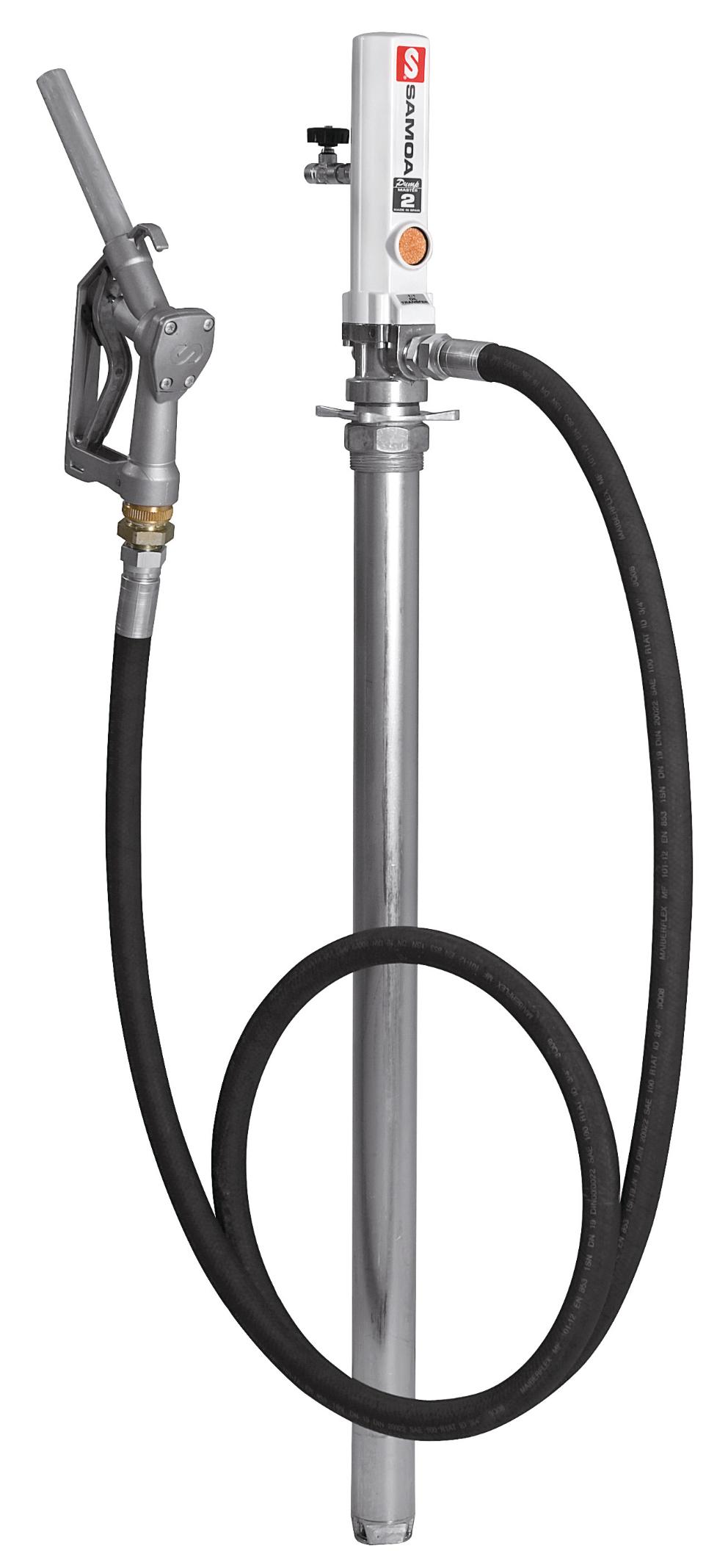 PUMPMASTER 2 - 1:1 RATIO OIL PNEUMATIC PUMP WITH NOZZLE, 205 L DRUM HIGHVOLUME TRANSFER STATIONARY PACKAGE