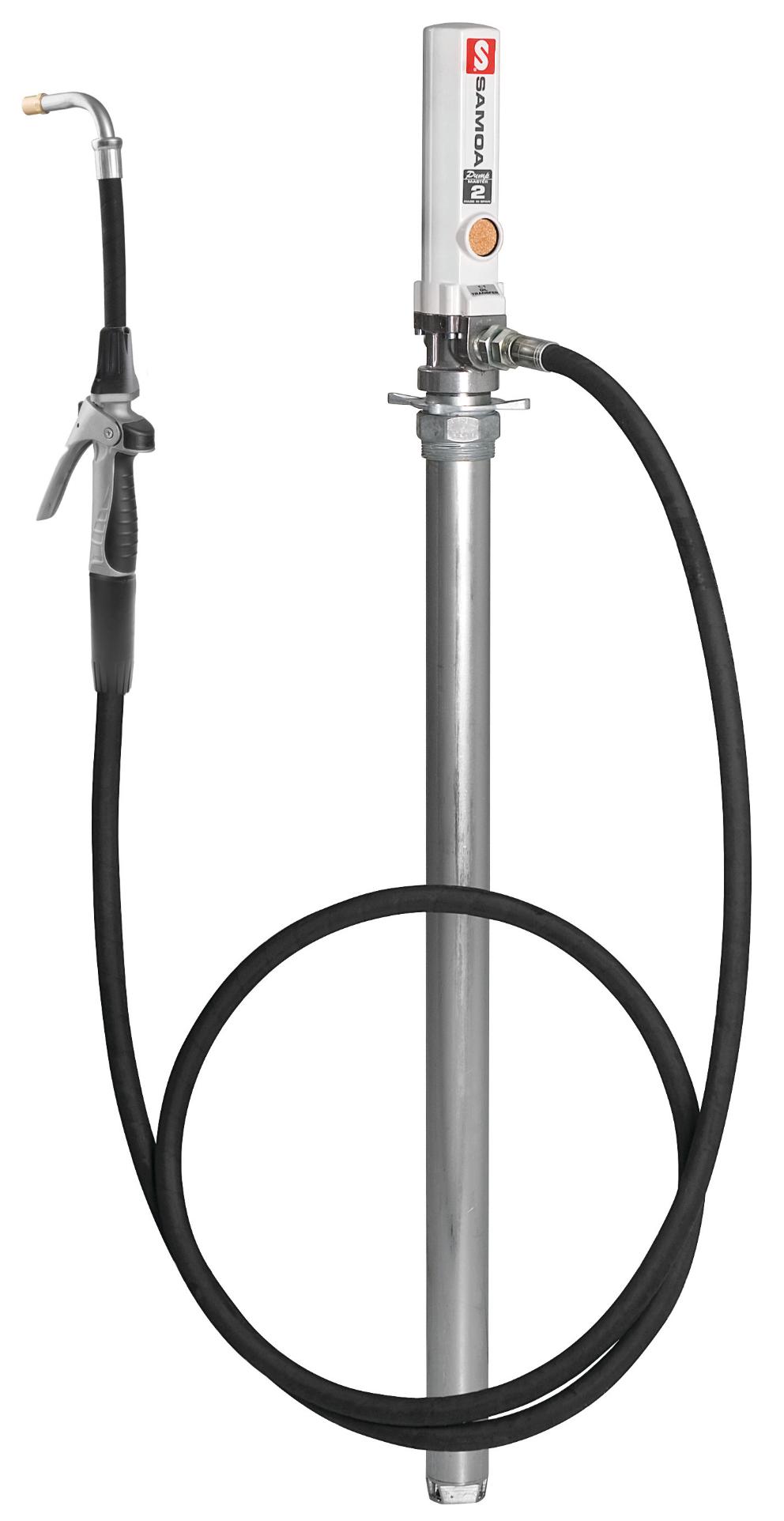 PUMPMASTER 2 - 1:1 RATIO OIL PNEUMATIC PUMP WITH CONTROL GUN, 205 L DRUM TRANSFER STATIONARY PACKAGE