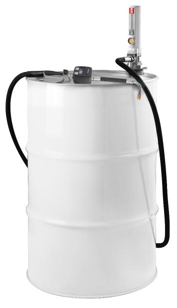 PUMPMASTER 2 - 1:1 RATIO COOLANT PNEUMATIC PUMP WITH METERED GUN, 205 L
DRUM TRANSFER STATIONARY PACKAGE